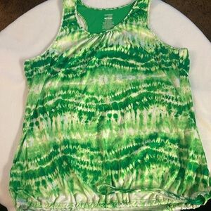 Danskin Green Tie-Dye Tank